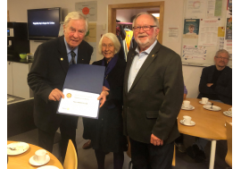 Odd Knutsen Bjørke hedret med Paul Harris Fellow 10. oktober 2022