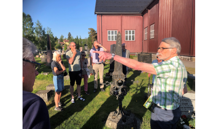 Orientering om kirkegården i Elverum